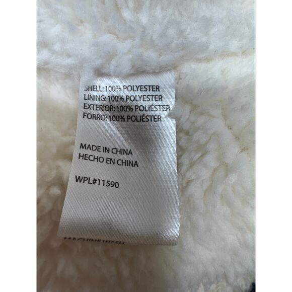 Vtg Original Weatherproof Sherpa Vest Women’s Sz Medium White Cozy Core Hooded - Picture 11 of 12